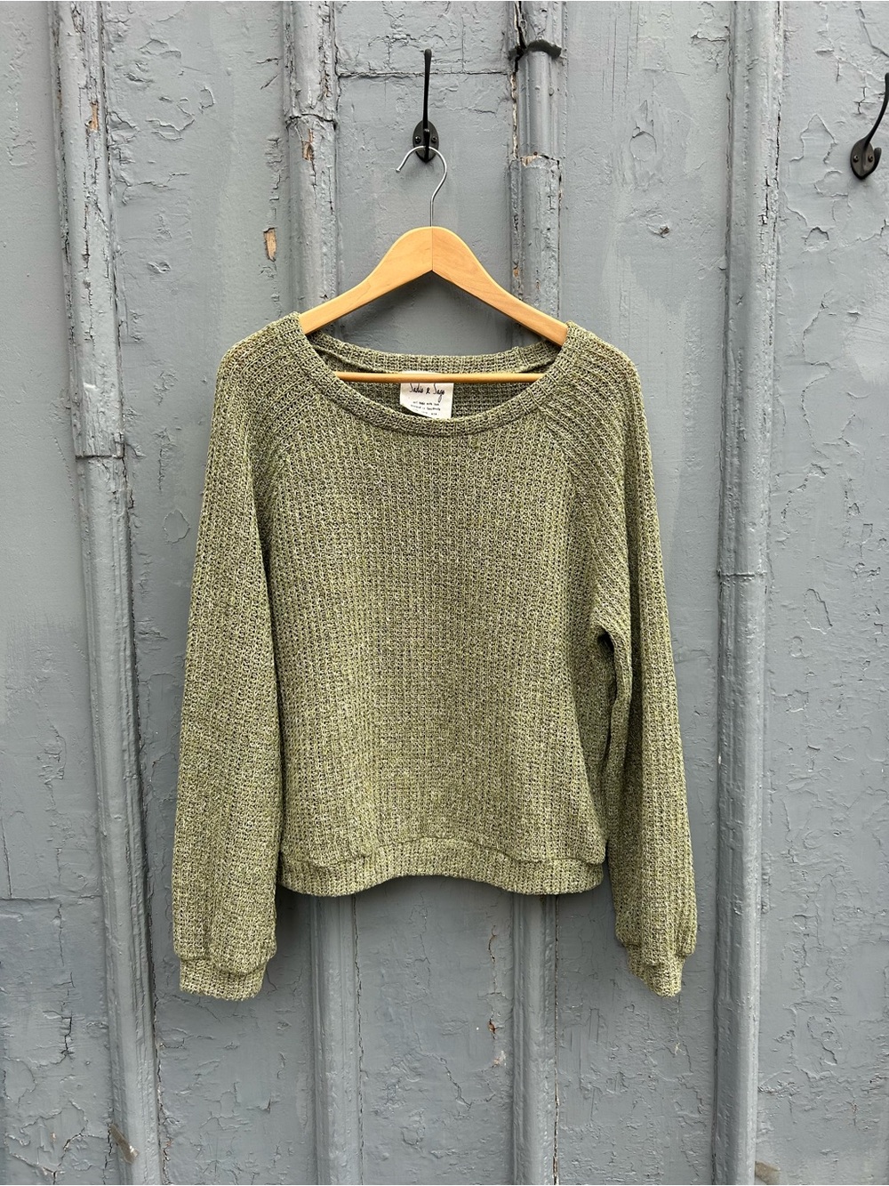 Sadie & Sage Green light knit sweater, approx M